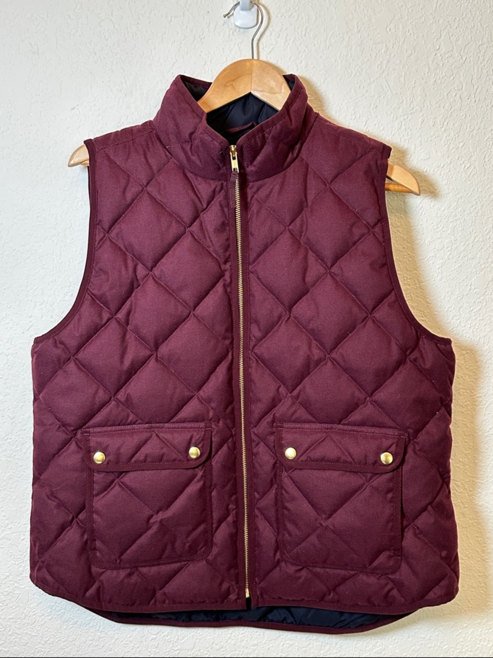 J. Crew Burgundy Excursion Quilted Down Vest - Picture 5 of 6